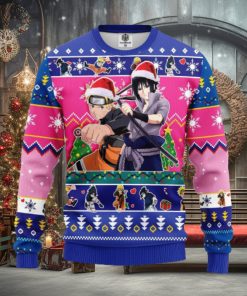 Naruto Anime Merry Xmas Gift Santa Naruto And Sasuke AOP Print Christmas Ugly Sweater For Men Women