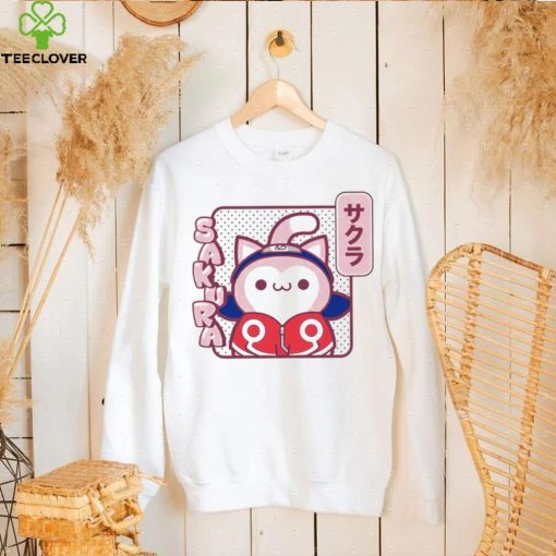Naruto Shippuden anime cute cat Sakura character shirt