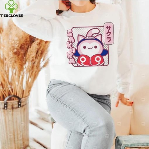Naruto Shippuden anime cute cat Sakura character shirt