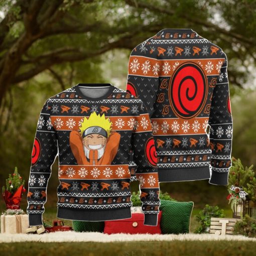 Naruto Uzumaki Clan Anime Ugly Christmas Sweater, Custom Sweatshirt Apparel