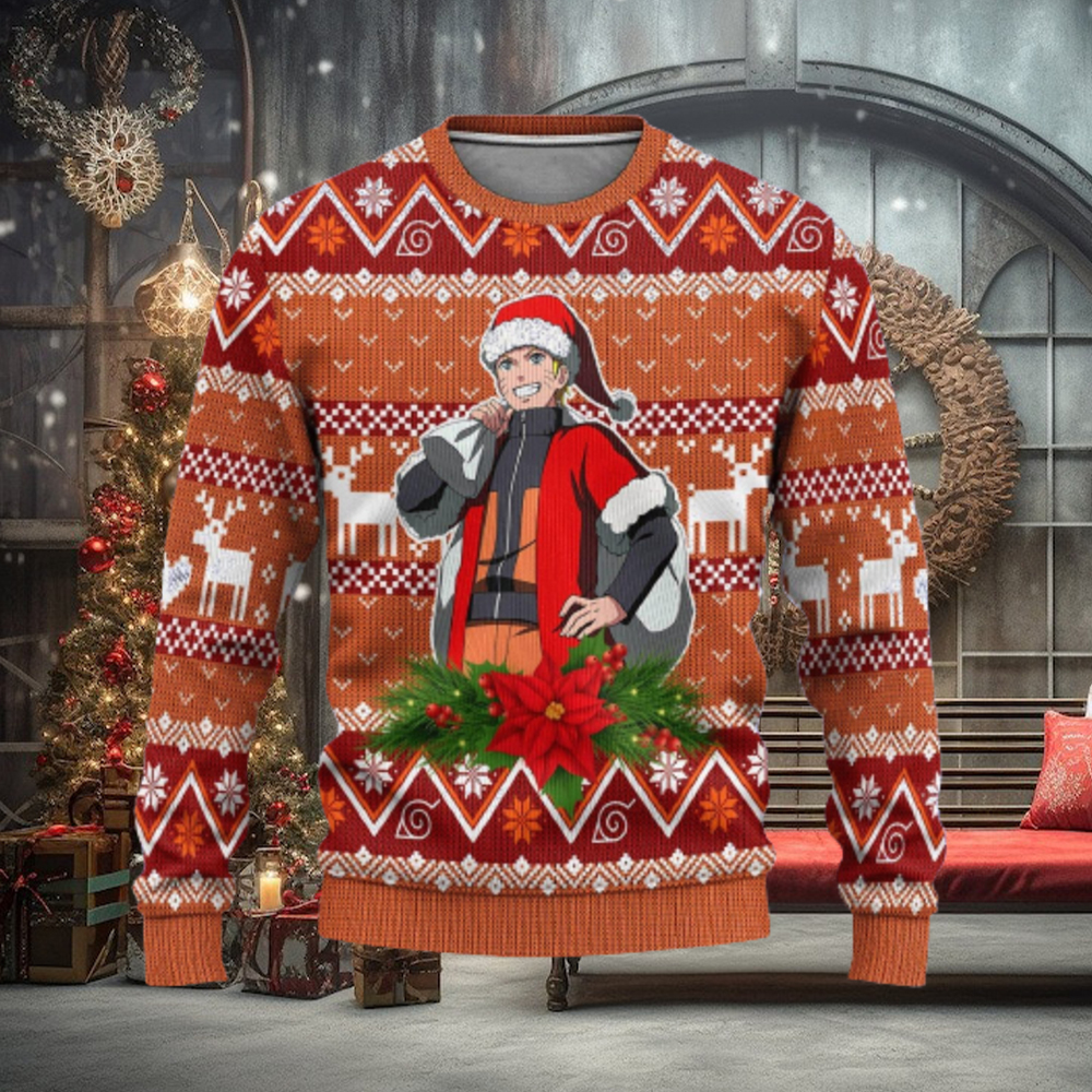 Naruto Uzumaki Custom Naruto Anime Xmas Women Mens Ugly Christmas Sweater Naruto Uzumaki Custom Naruto Anime Xmas Women Mens Ugly Christmas Sweater