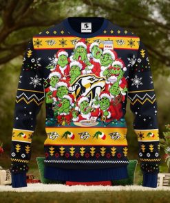 Nashville Predators 12 Grinch Xmas Day Christmas Ugly Sweater