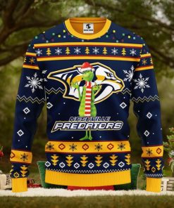 Nashville Predators Funny Grinch Christmas Ugly Sweater