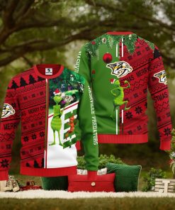 Nashville Predators Grinch & Scooby doo Christmas Ugly Sweater
