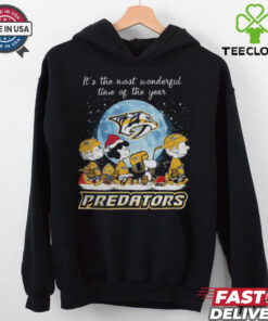 Nashville Predators It The Most Wonderful Time Of The Year Peanut Characters Christmas Shirt