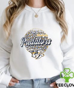 Nashville Predators Leopard Print Long Sleeve T Shirt