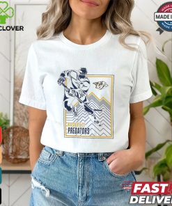 Nashville Predators Starter White Player Grid T Shirt