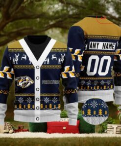 Nashville Predators Ugly Sweater Custom Xmas Apparel for Hockey Fans
