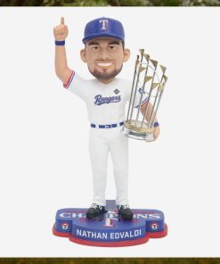 Nathan Eovaldi Texas Rangers 2023 World Series Champions Bobblehead Ornament