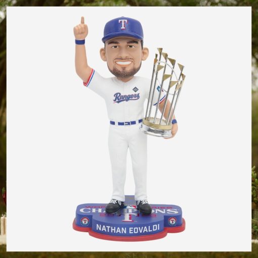 Nathan Eovaldi Texas Rangers 2023 World Series Champions Bobblehead Ornament