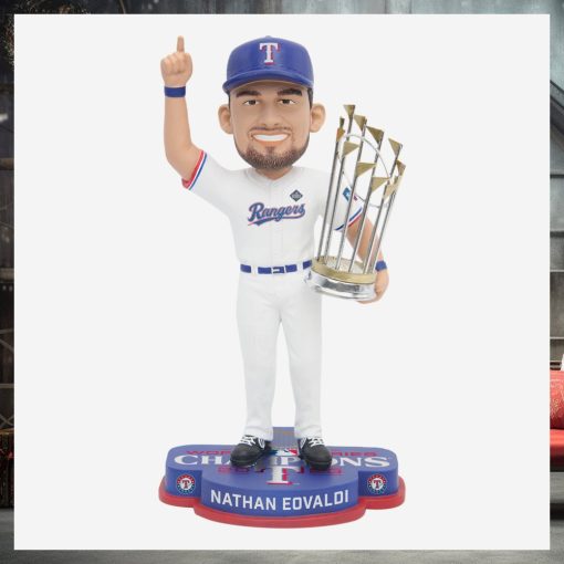 Nathan Eovaldi Texas Rangers 2023 World Series Champions Bobblehead Ornament