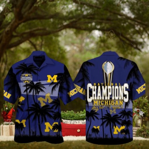 National Champions Michigan Wolverines Jan 8 , 2024 Houston, TX Hawaiian Shirt