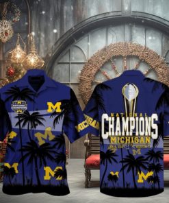 National Champions Michigan Wolverines Jan 8 , 2024 Houston, TX Hawaiian Shirt