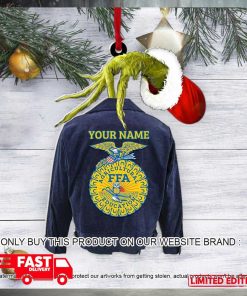 National FFA Organization Grinch Custom Name Christmas 2023 Holiday Ornament