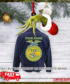 National FFA Organization Grinch Custom Name Christmas 2023 Holiday Ornament