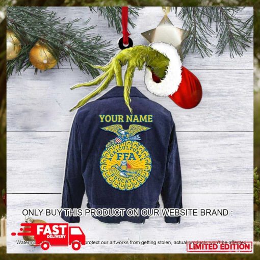 National FFA Organization Grinch Custom Name Christmas 2023 Holiday Ornament
