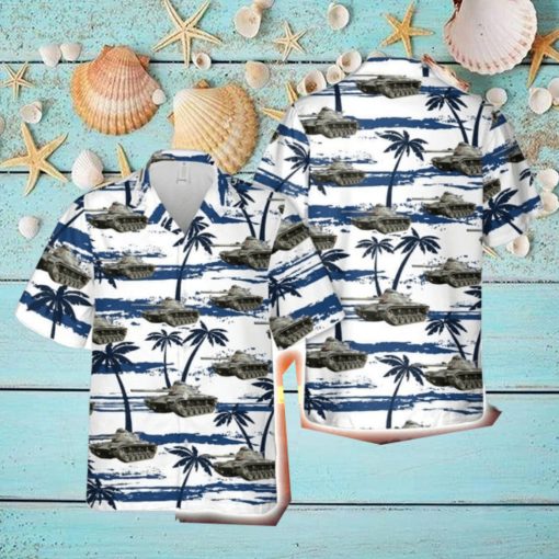 National Guard M60 Tank Button Down Hawaiian Shirt Trend Summer