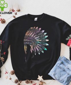 Native American Heritage Headdress Feathers Native American Pullover logo Shirt