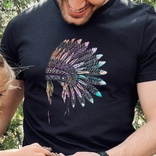 Native American Heritage Headdress Feathers Native American Pullover logo Shirt