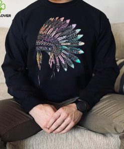 Native American Heritage Headdress Feathers Native American Pullover logo Shirt