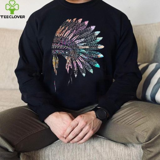 Native American Heritage Headdress Feathers Native American Pullover logo Shirt