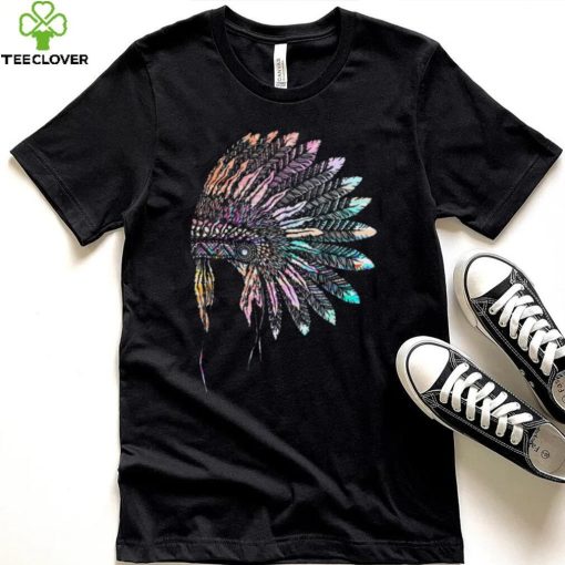 Native American Heritage Headdress Feathers Native American Pullover logo Shirt