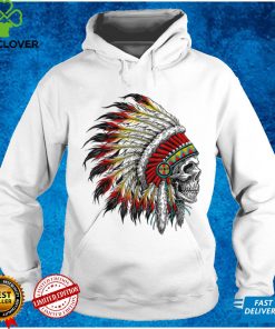 _Native American Indian Chief Skull Motorcycle Headdress _ T Shirt