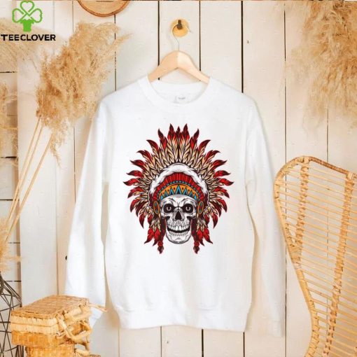 Native American Skull Headdress Indigenous Indian Blood T Shirt