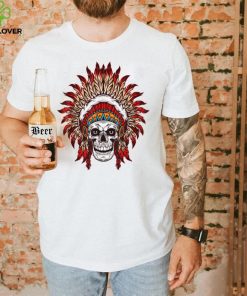 Native American Skull Headdress Indigenous Indian Blood T Shirt