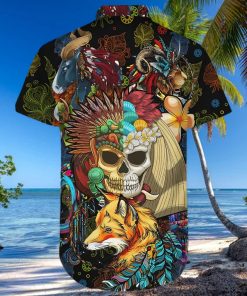 Native American Style Shirts Native American Wildlife Animals Combo Hawaiian Shirt