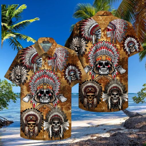 Native Skull Hawaiian Shirt Unisex Adult