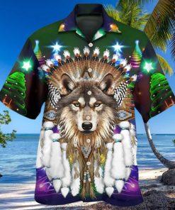 Native Wolf And Merry Christma 3D Hawaii Shirt All Over Print Us Size Best Price