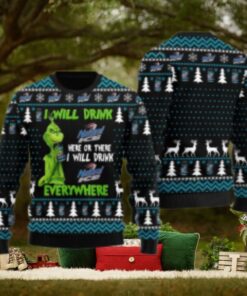 Natural Ice Grinch Will Drink Everywhere Ugly Sweater