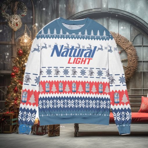 Natural Light Beer Christmas Pattern Ugly Christmas Sweater Christmas Gift For Men And Women