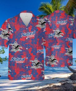 Natural Light Hawaiian Shirt Tropical Flower Pattern Practical Beach Gift