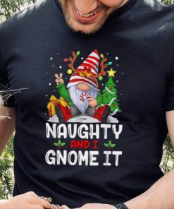 Naughty And I Gnome It Funny Gnome Christmas Pamajas Family Shirt