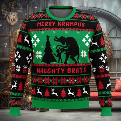 Naughty Brats Krampus Ugly Christmas Sweater