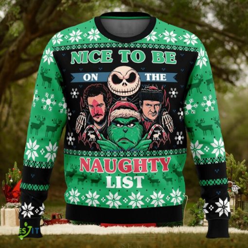 Naughty List Club Pop Culture Cute Ugly Christmas Sweater Christmas Gift For Family