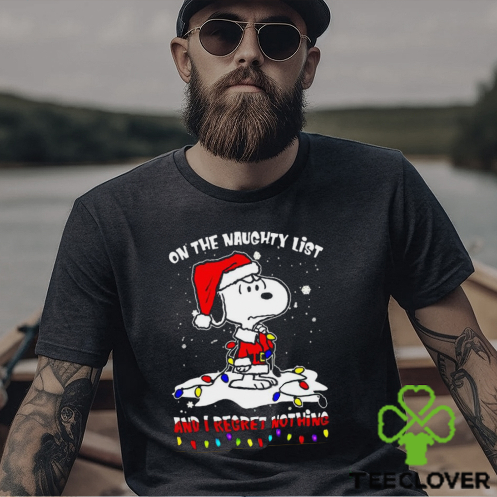 Naughty List Regret Nothing Snoopy Shirt, Funny Christmas Gift Ideas Naughty List Regret Nothing Snoopy Shirt, Funny Christmas Gift Ideas
