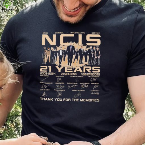 Naval Criminal Investigative Service NCIS 21 Years 2003 2024 Thank You For The Memories Signatures Shirt