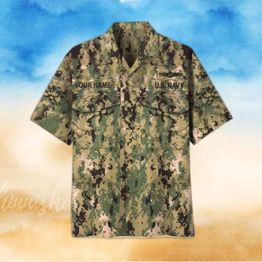 Navy 2 Custom Name US Veteran Hawaii Shirt Gift For Men And Women