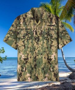 Navy 2 Custom Name US Veteran Hawaii Shirt Gift For Men And Women