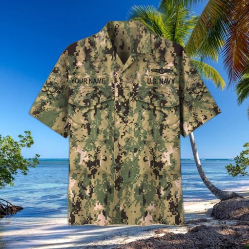 Navy 2 Custom Name US Veteran Hawaii Shirt Gift For Men And Women