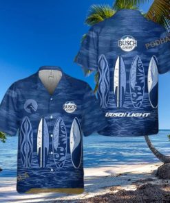 Navy Busch Light Funny Hawaiian Shirt Gift For Beer Drinkers