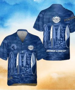 Navy Busch Light Funny Hawaiian Shirt Gift For Beer Drinkers