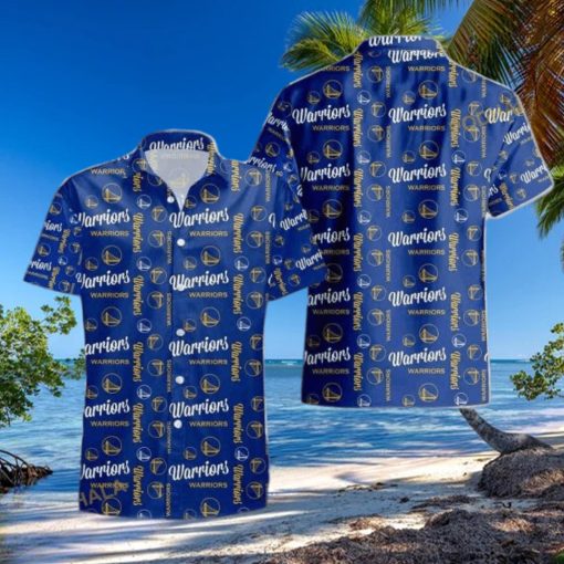 Navy Golden State Warriors Funny Hawaiian Shirt