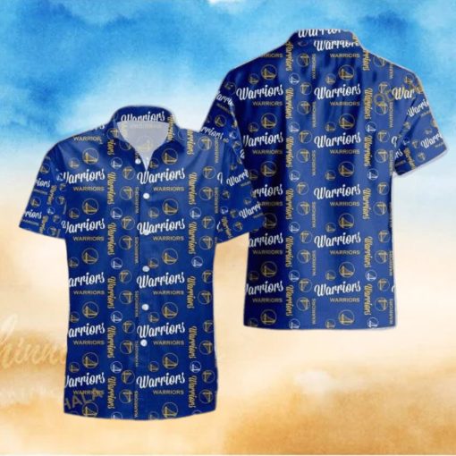 Navy Golden State Warriors Funny Hawaiian Shirt