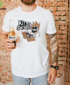 Navy Kitten Shopping cartoon shirt 1 Navy Kitten Shopping cartoon shirt