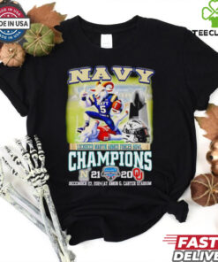 Navy Lockheed Martin Armed Forces Bowl Champions score mascot shirt