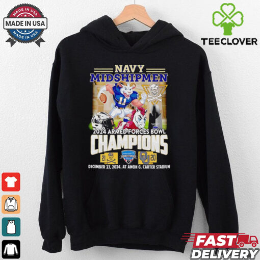 Navy Midshipmen 2024 Armed forces Bowl Champions mascot shirt